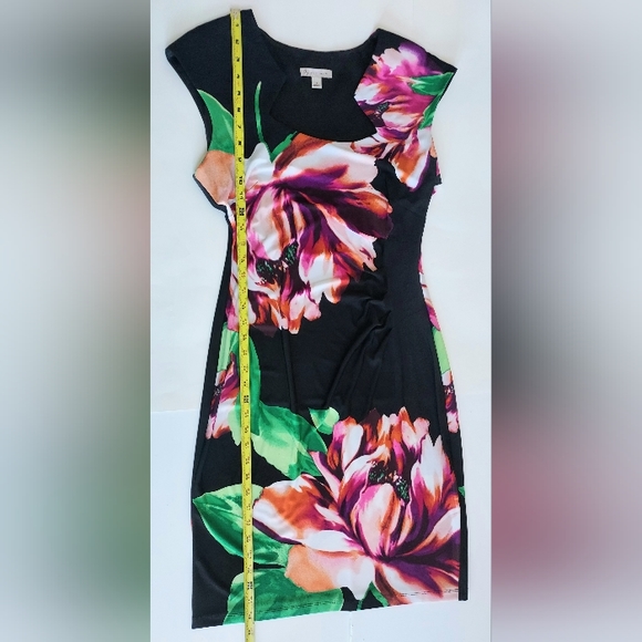 Gorgeous Ladies 8 db Established 1962 Square Neck Sleeveless Fitted Floral Dress - Picture 9 of 11